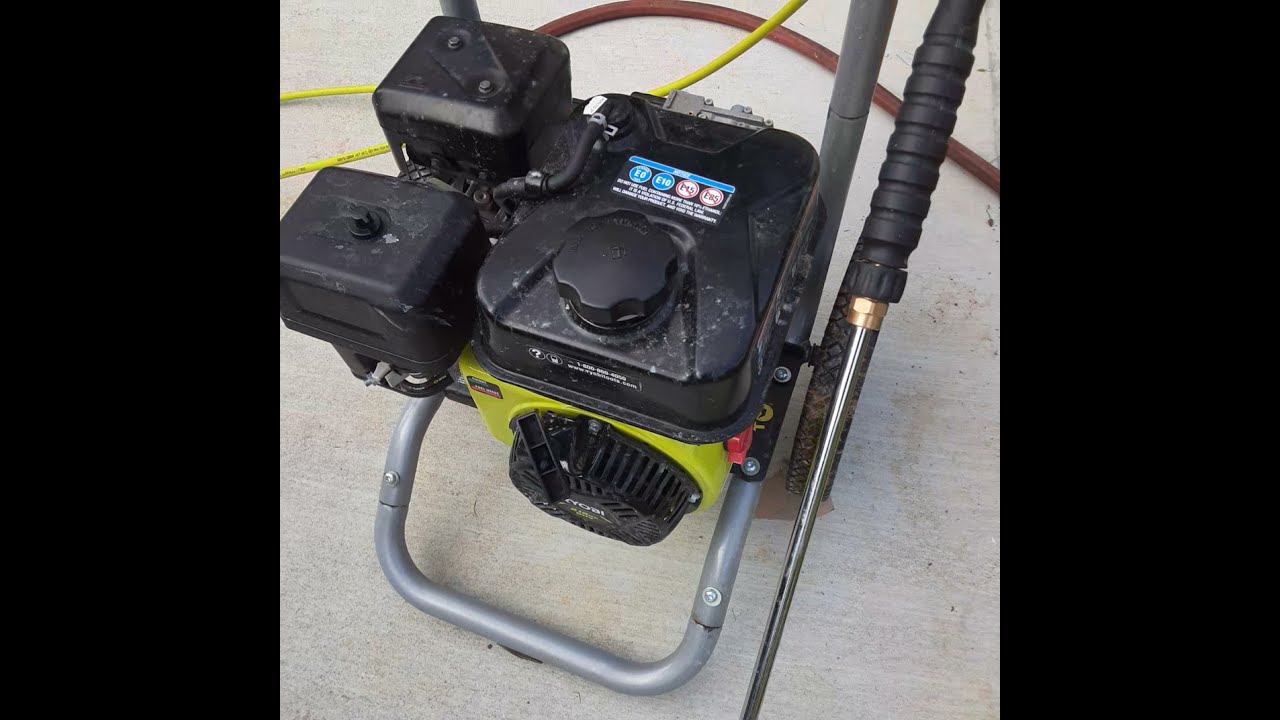Test after storage RYOBI 2,900 PSI Pressure Washer YouTube