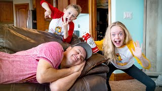 Kids Fun TV Sneaky Jokes Compilation Video: Jokes On Dad, April Fools Jokes, Funny Jokes!