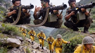 An expert sets up an ambush on the mountain, using three Gatling guns to wipe out 1,000 enemies!