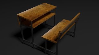 3ds max Tutorial Modeling a School Benches Part 01