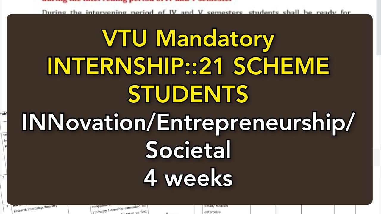 VTU Internship|4th sem exam written students|4 weeks|How to do  where to do?!