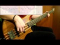 Red Hot Chili Peppers - Around The World (Bass Cover) (Play Along Tabs In Video)