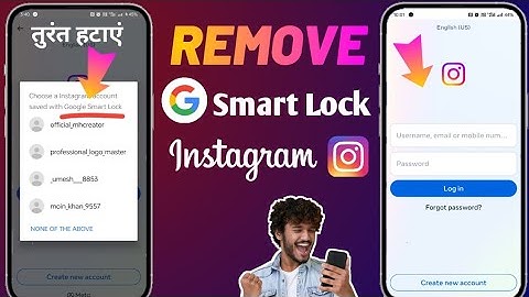 How To Remove/Delete Google Smart Lock on instagram Android Mobile | google smart lock kaise hataye