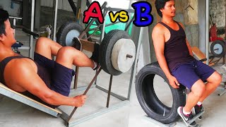 Awesome Idea Homemade Leg Press Machine & Back Bench press From Tire (Gym Equipment)
