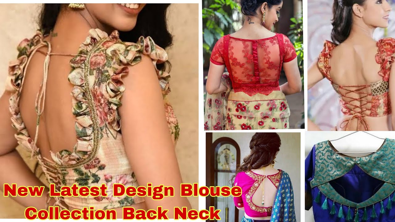 New Latest Design Blouse Collections || Blouse Back Neck Design ...