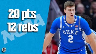 Cooper Flagg 20 pts 12 rebs vs Louisville 24/25 season