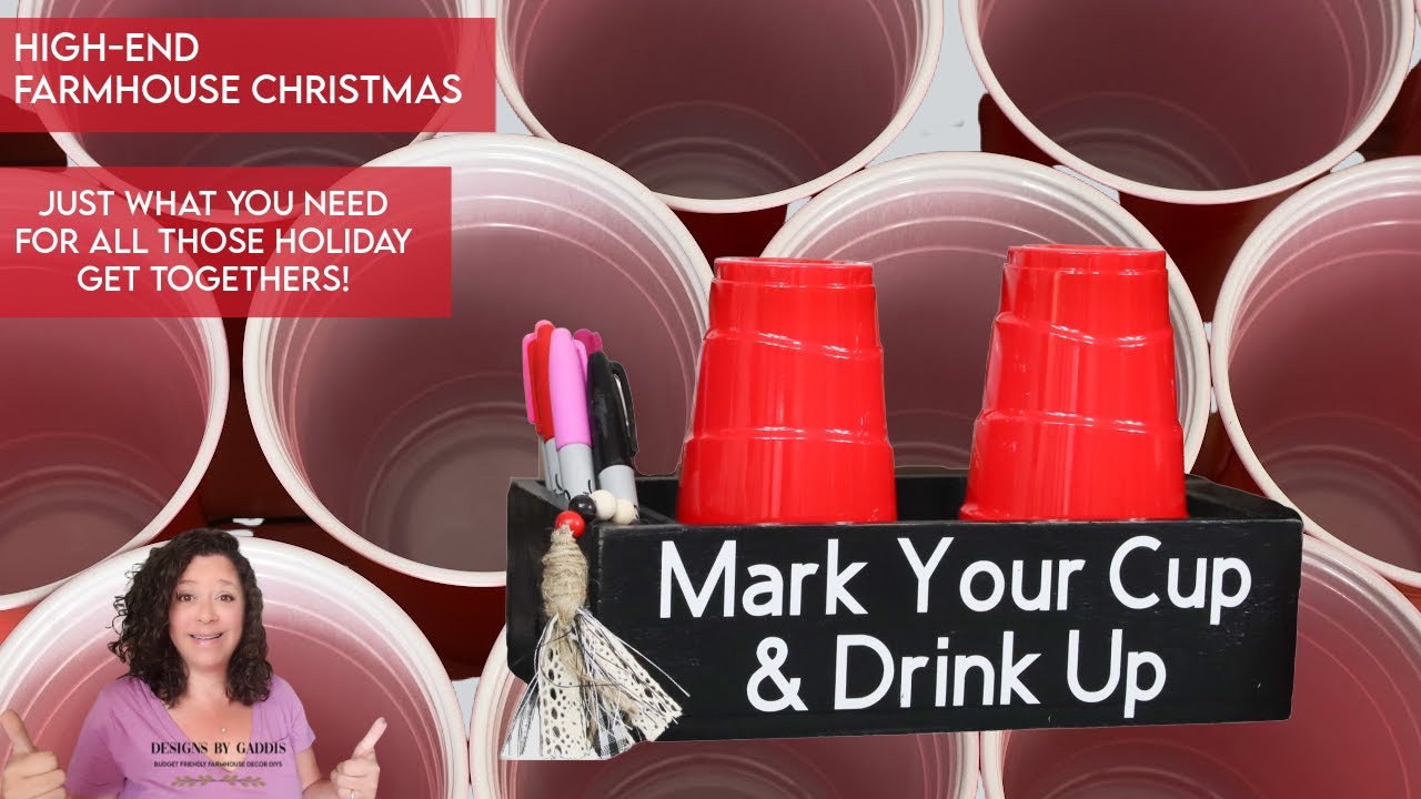 How to Make a Solo Cup Holder With a Marker Holder for the Holidays