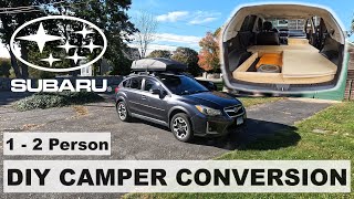 DIY Subaru Crosstrek Car Camping Conversion  Extra Storage, Modular Design, & Repurposed Materials