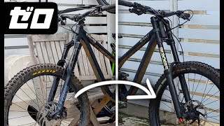 HOW TO INSTALL A DOWNHILL FORK on your Mountain Bike. | ENDERPOP™