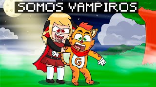 ¡MINECRAFT PERO FLOR SE CONVIERTE EN VAMPIRO! 😱 🧛‍♀️  | SRGATO X FLOR SON VAMPIROS POR UNA NOCHE