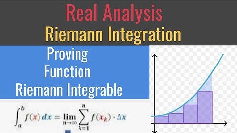 Real Analysis - Riemann integration | How to show a function Riemann Integrable! Riemann Integral