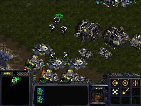 StarCraft: Brood War - 1 Terran vs 7 Random ( vs 7 computers ) - Map: Big Game Hunters