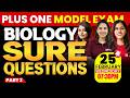 Plus One Biology | Model Exam | Sure Questions | Part 2 | Exam Winner