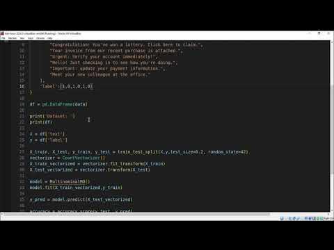 Phishing Email Detection Code using Machine Learning in Python - YouTube