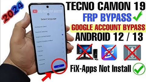 Tecno Camon 19 frp bypass/remove / rest Google account tecno CI6 CI8 camon 19 pro solve 👌