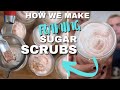 How We Make Foaming Sugar Scrubs for our Business / Pumpkin Beer Sugar Scrubs / whipped, emulsified