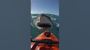 Thumbnail of He Was Kayaking… Then a Shark Jumped Out! 😱#sharkencounters #survivalstory