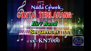 Ilir7 - Cinta Terlarang || Nada Cewek [karaoke] || sx-KN7000