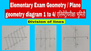 Elementary Exam Geometry 2025 / Elementary plane geometry diagram 1 to 4/ एलिमेंट्रीपरीक्षा भूमिती
