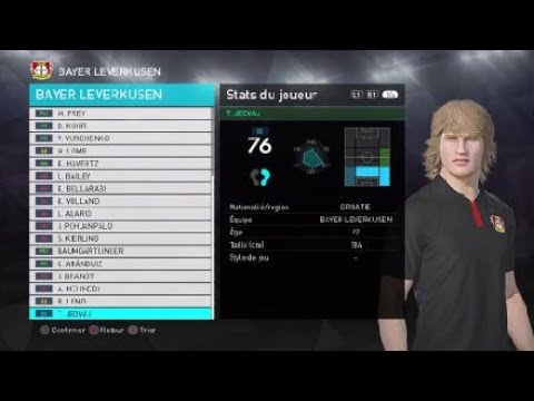 Pes 2018 Bayer 04 Leverkusen Created Players Stats 