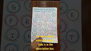 Summer vacation worksheets for kids 4 To 6 years |#shorts