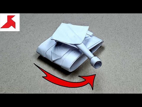 DIY 💥 - Как сделать ТАНК С КРУТЯЩЕЙСЯ БАШНЕЙ из бумаги А4 своими руками?