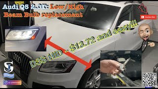 How To Repair Your Audi Q5 2.0T Hid D3S Low High Beam Headlight Bulb Replacement