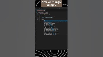 C programming | Area of Triangle #shorts #short #coding