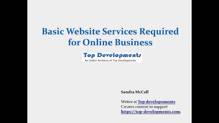 Basic Website Services Required for Online Busines...