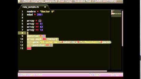 Aprender ruby - Programación