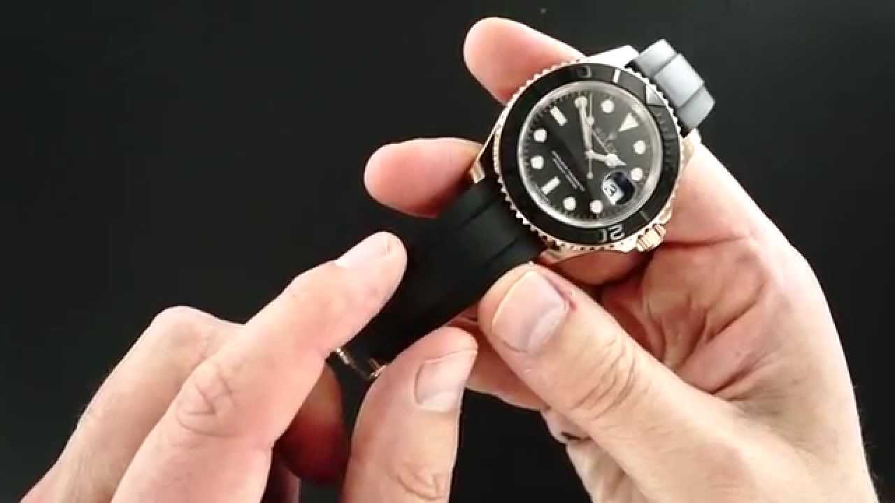 rolex yacht master rubber strap adjust