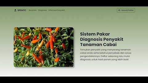 Sistem Pakar Diagnosa Penyakit Tanaman Cabai dengan Metode Forward Chaining Berbasis Web