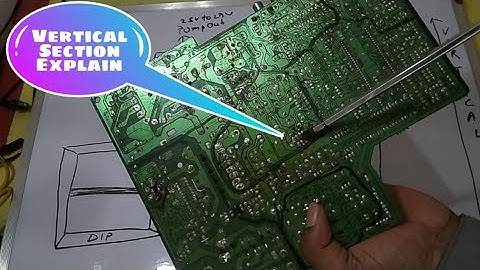 CRT TV vertical section explain and fault Finding in hindi #part4