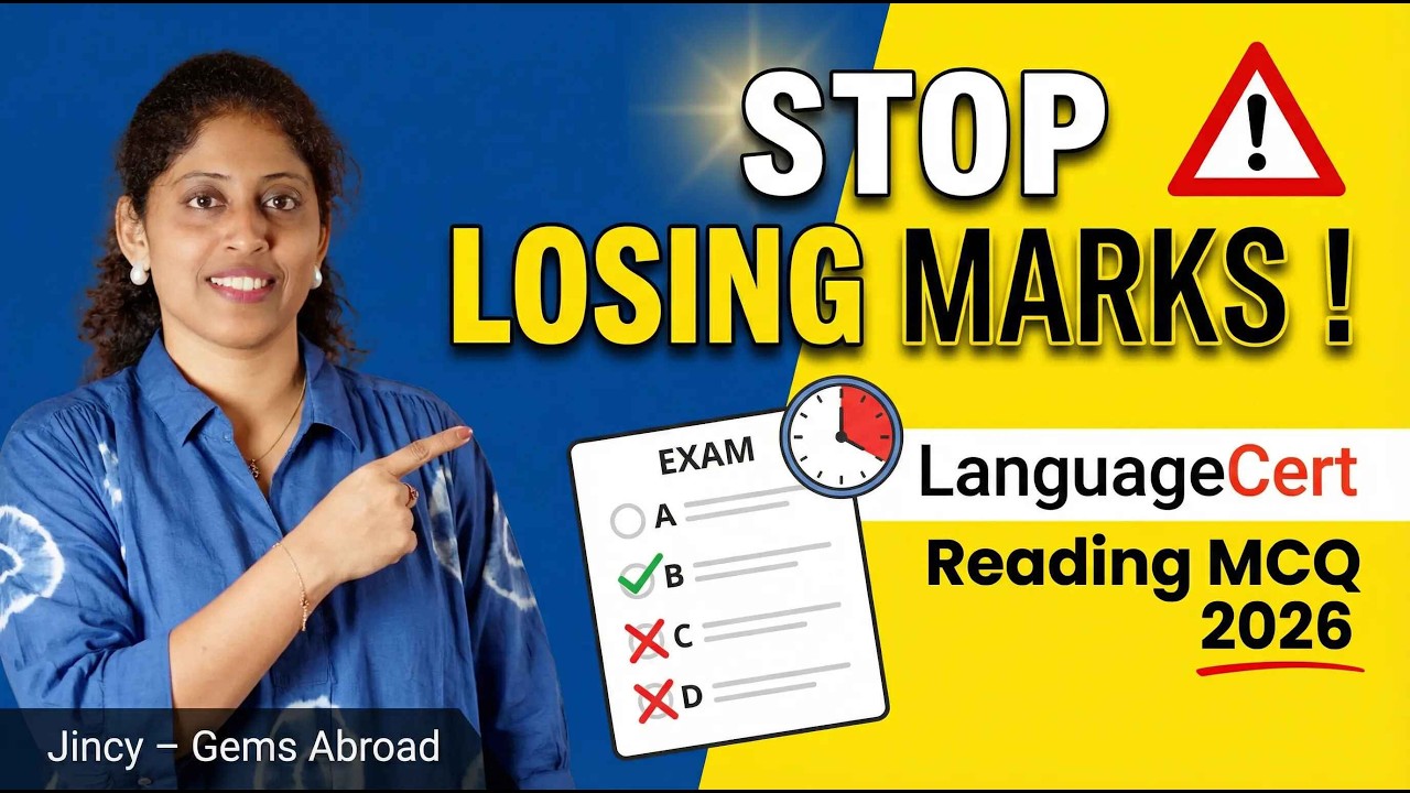 LanguageCert Reading MCQ Strategy 2026 | How to Answer Faster & Score Higher | Jincy - Gems Abroad