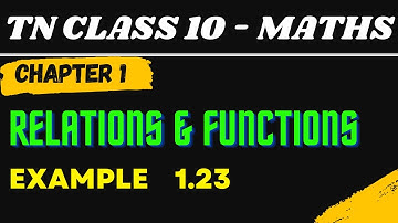 10th Maths | Chapter 1 | Relations and Functions | Example 1.23 | Maths Clock | TN Class10