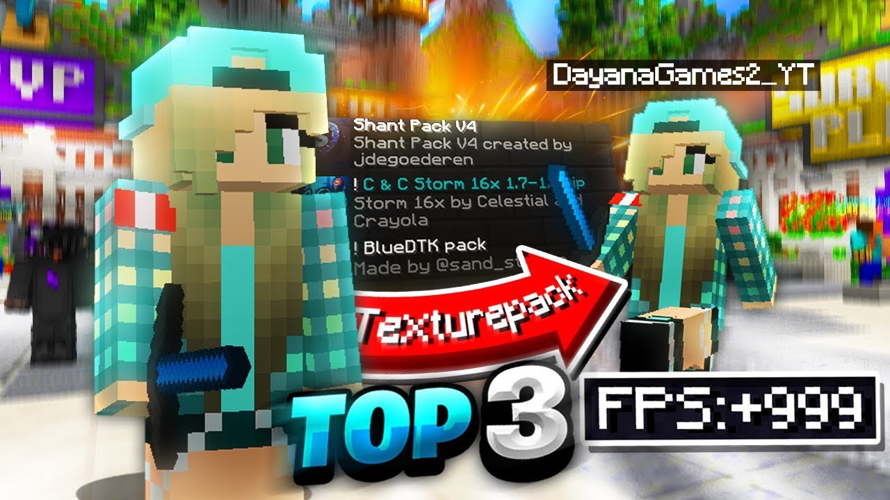 TOP 3 TEXTURE PACKS BLUE!! 💙 1.8.X | +FPS | DG2 - YouTube