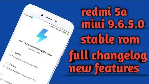 Redmi 5a miui 9.6.5.0 stable rom new features and detail  in hindi