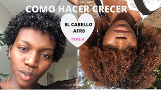 COMO HACER CRECER EL CABELLO NATURAL 2nda Parte. AFRO 4A 4B 4C