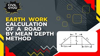 How to calculate Earthwork Quantity of a road By Mean depth method ?civil4you