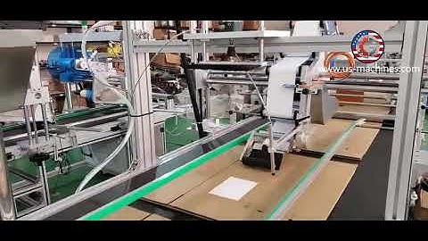 Automatic big cardboard unfolded box carton labeling machine top flat adhensive label applicator