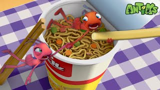 Cup Noodle 🍜 | ANTIKS 🐜 | Old MacDonald's Farm | MOONBUG KIDS | Animal Cartoons for Kids