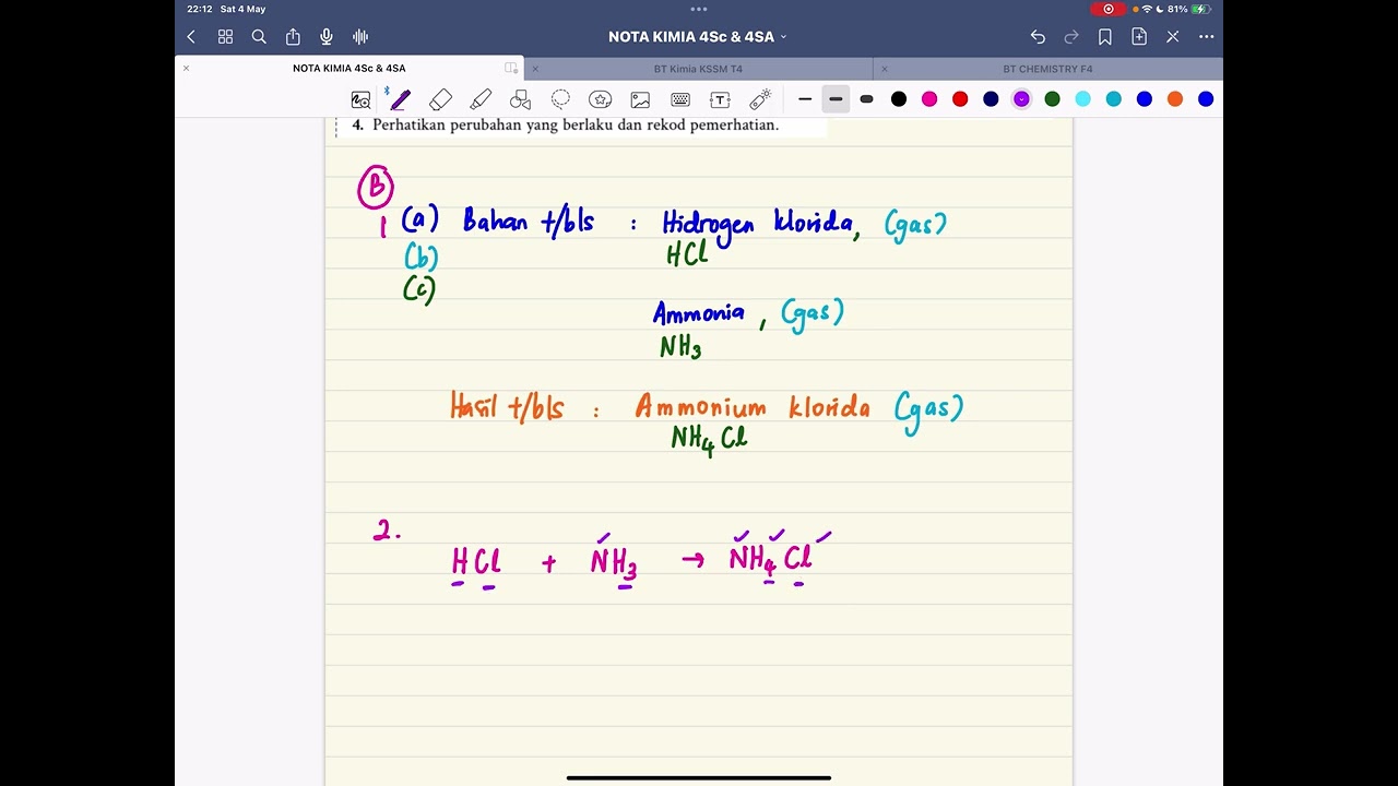 KSSM 3.4 Persamaan Kimia (Bhgn 3 - Aktiviti 3.18 m/s 71)