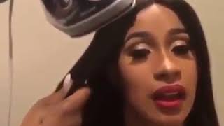 Cardi B Presses her hair. Have you done this before?