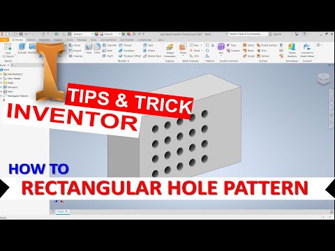 Inventor How To Rectangular Hole Pattern