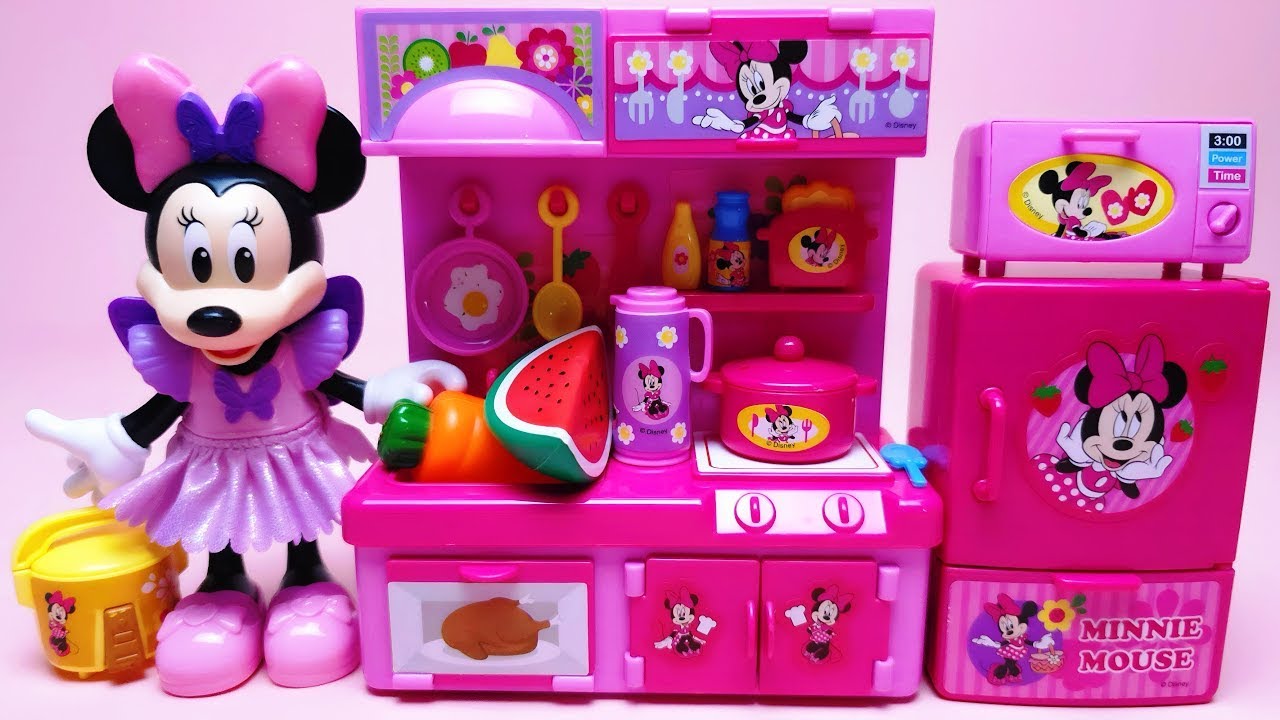 Disney Minnie Mouse Mini Kitchen Set Satisfying with Unboxing Compilation Toys ASMR