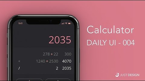 Daily UI 004 - Calculator
