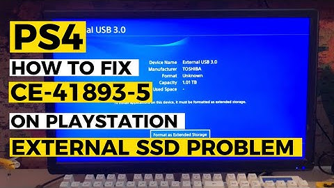 How to fix Ps4 CE-41893-5 External SSD Error Can’t Copy data Fixed