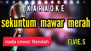 Download Lagu Karaoke SEKUNTUM MAWAR MERAH elvie.s full lirik berjalan nada CEWE MP3