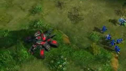 Starcraft 2 Crucio Siege Tank in Action