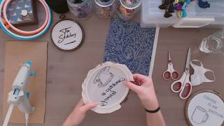 Backing a Double-sided Embroidery Hoop: Time-lapse